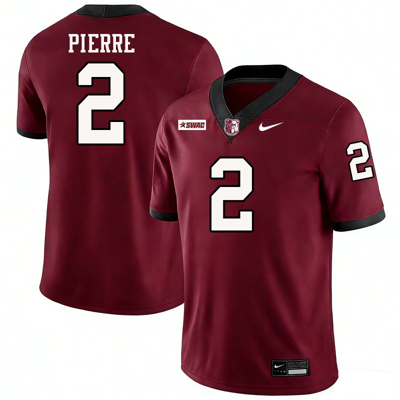 Alabama A&M Bulldogs #2 Franck Pierre College Football Jerseys,Uniforms-Maroon
